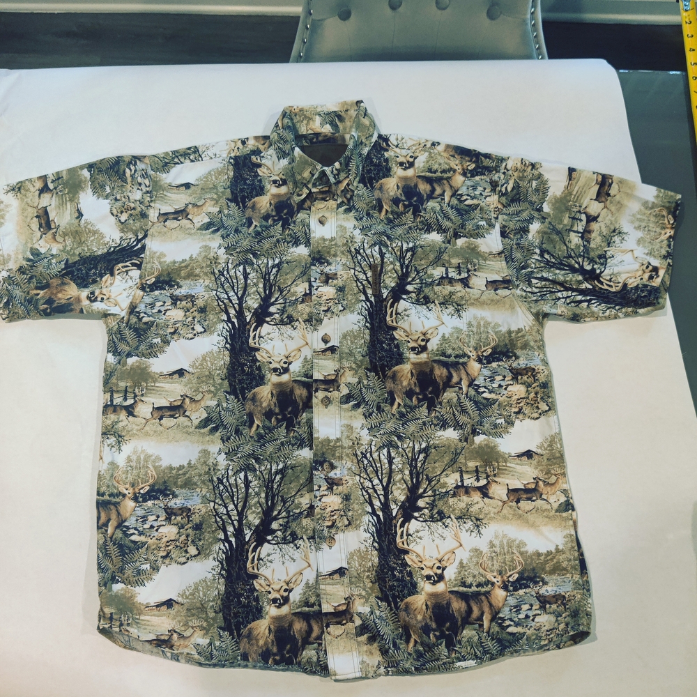 Men's Forest Print Short Sleeve Shirt
